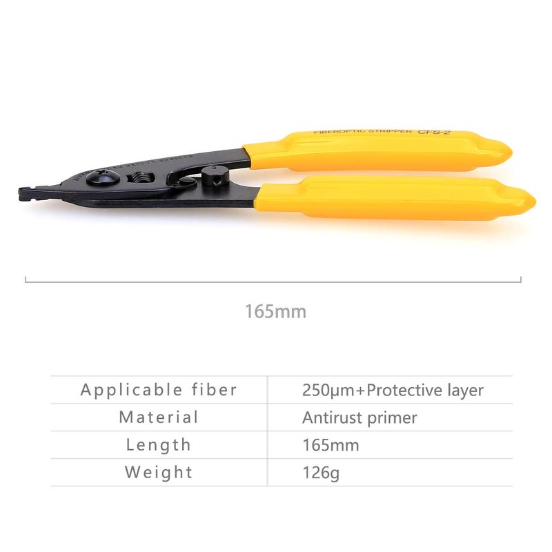 KELUSHI Optical Fiber Tool Kit Cold Connection tool Optical Fiber Stripping Cleaver for SUMITOMO with 36000 Cleaves and Fiber Optic Drop Cable Fiber Stripper CFS-2 Double Port Hole - Image 3